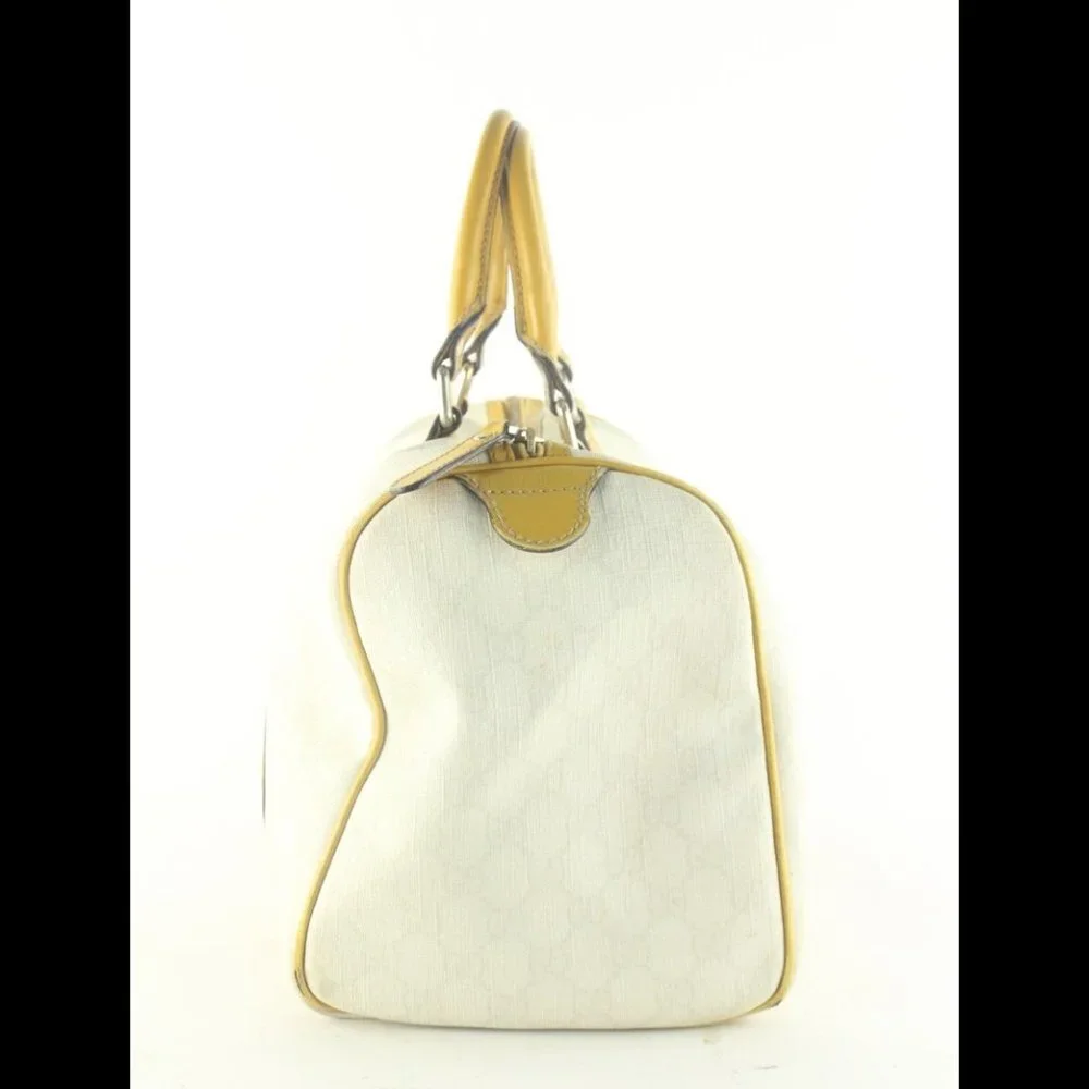 Gucci Ivory Monogram GG Joy Boston Bag Supreme 2GK103K